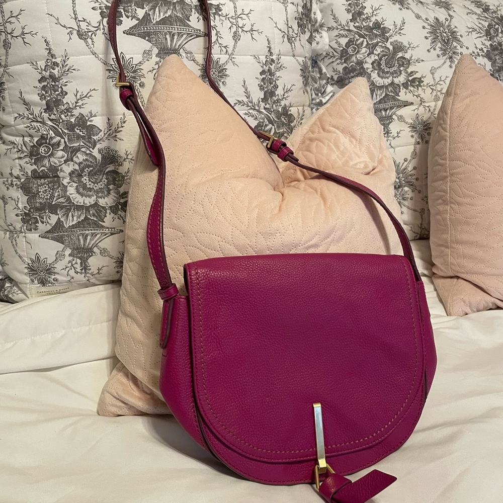 Vera Bradley Bags Vera Bradley Carson Saddle Bag wild berry leather